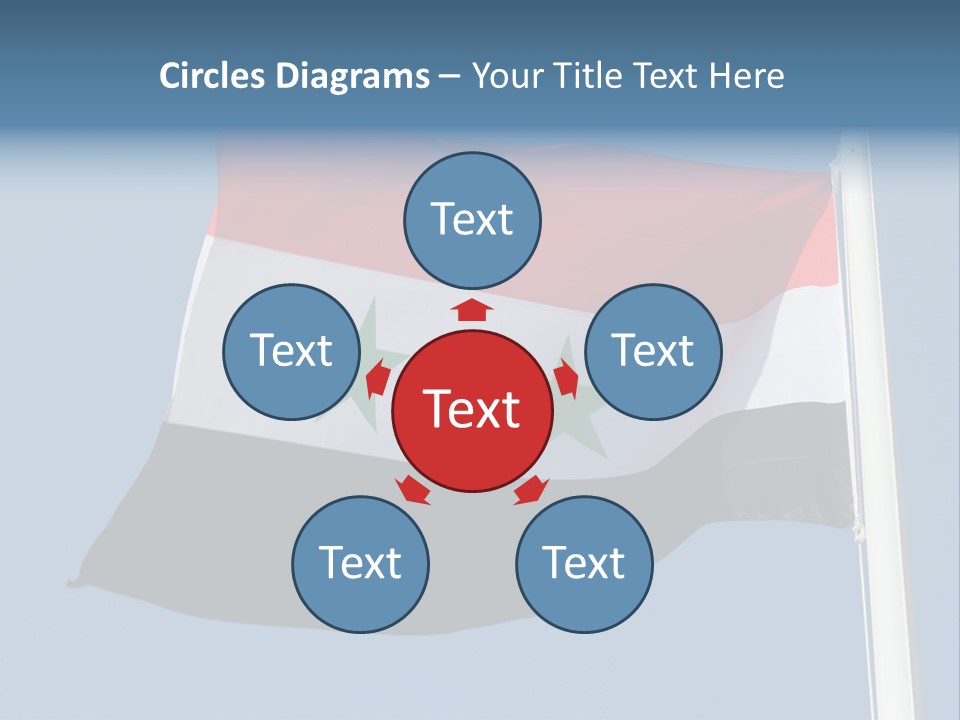 The Flag Of The Country Of Jordan Is Flying In The Sky PowerPoint Template