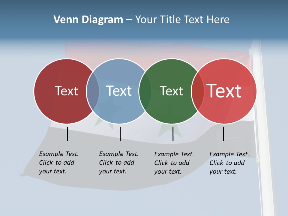 The Flag Of The Country Of Jordan Is Flying In The Sky PowerPoint Template