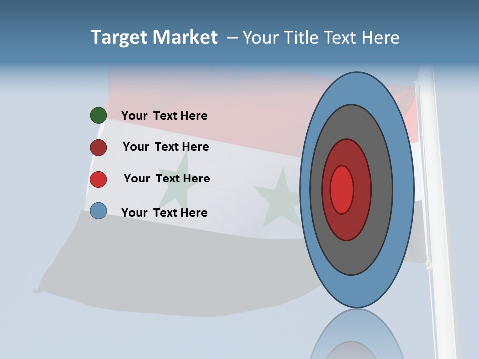 The Flag Of The Country Of Jordan Is Flying In The Sky PowerPoint Template