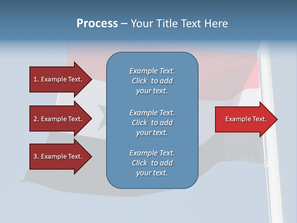The Flag Of The Country Of Jordan Is Flying In The Sky PowerPoint Template