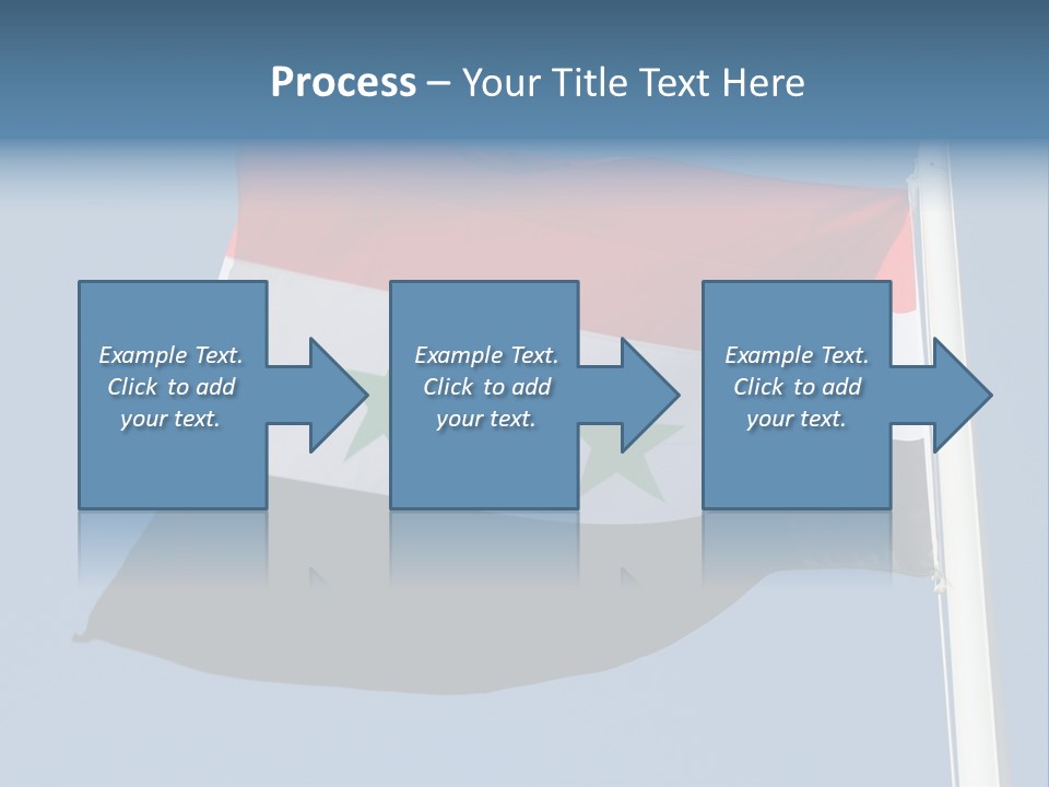 The Flag Of The Country Of Jordan Is Flying In The Sky PowerPoint Template
