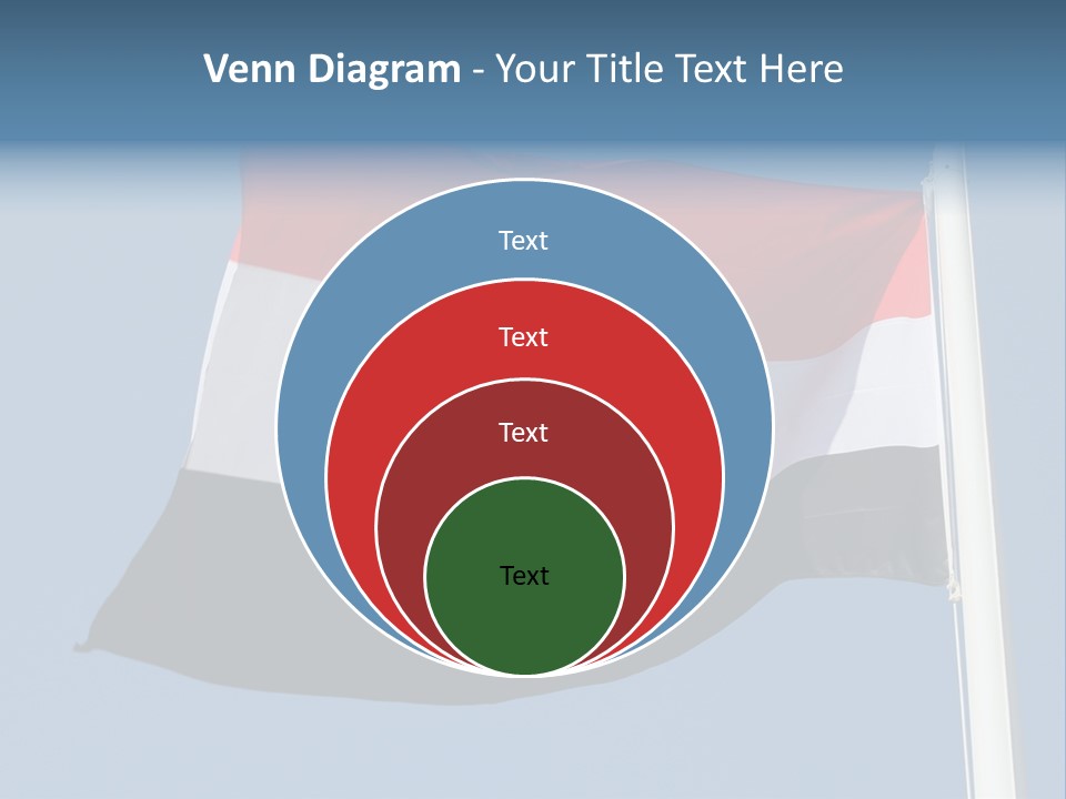 The Flag Of The Country Of Jordan Is Flying In The Sky PowerPoint Template