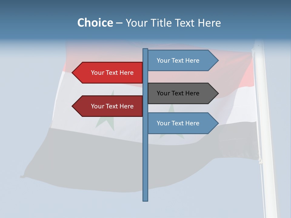The Flag Of The Country Of Jordan Is Flying In The Sky PowerPoint Template