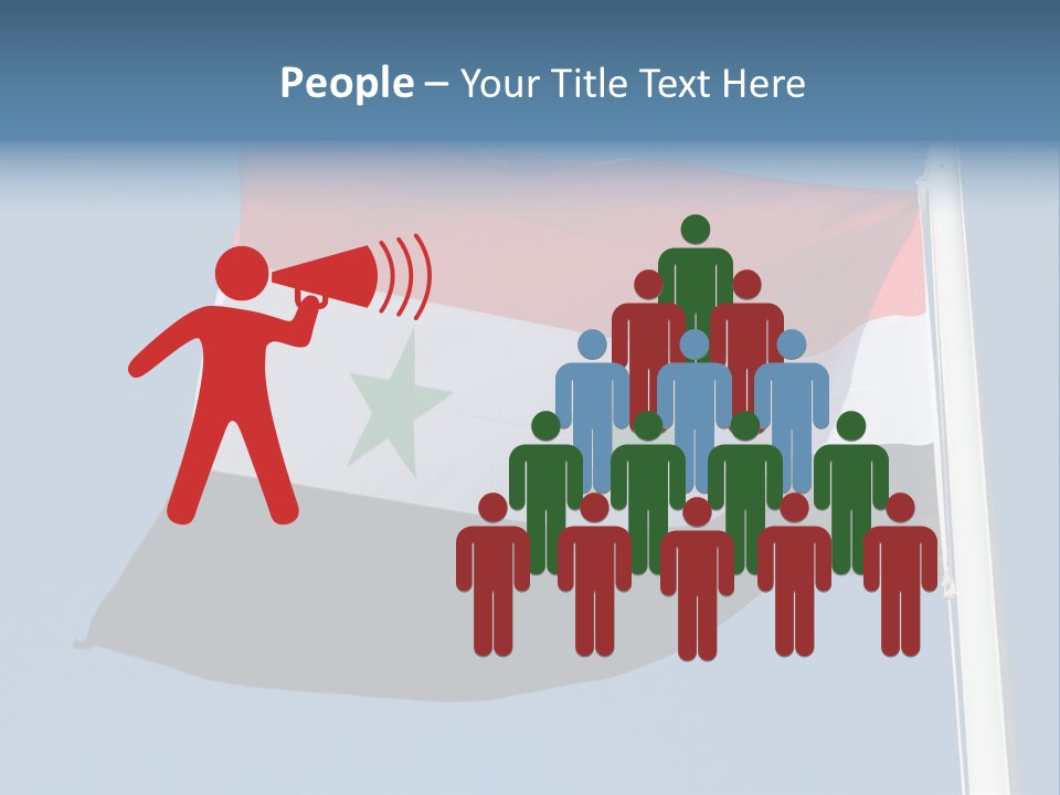 The Flag Of The Country Of Jordan Is Flying In The Sky PowerPoint Template