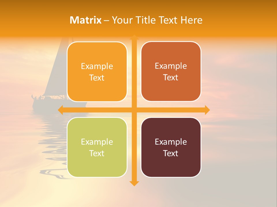 Sailboat Against A Beautiful Sunset PowerPoint Template