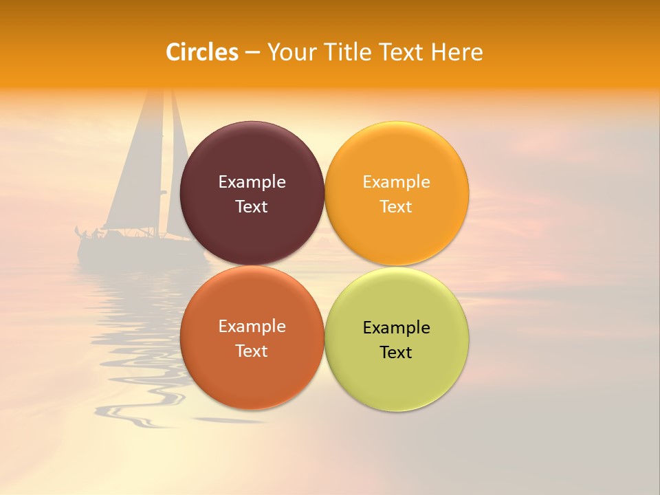 Sailboat Against A Beautiful Sunset PowerPoint Template