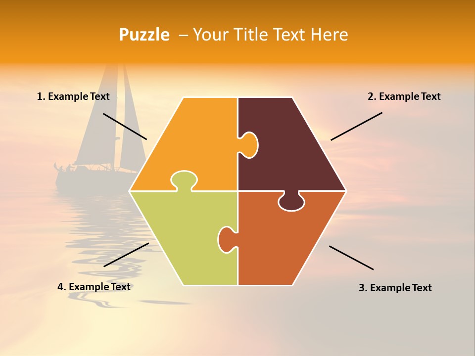 Sailboat Against A Beautiful Sunset PowerPoint Template