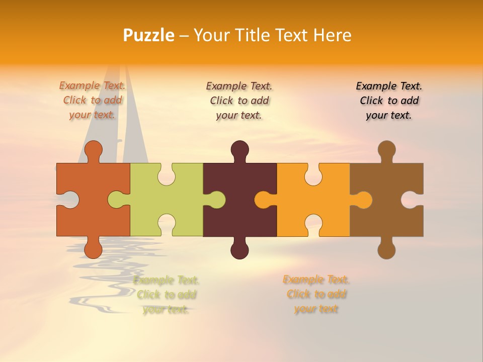 Sailboat Against A Beautiful Sunset PowerPoint Template