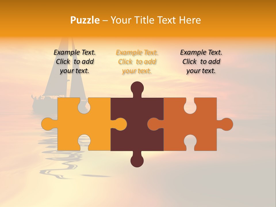 Sailboat Against A Beautiful Sunset PowerPoint Template