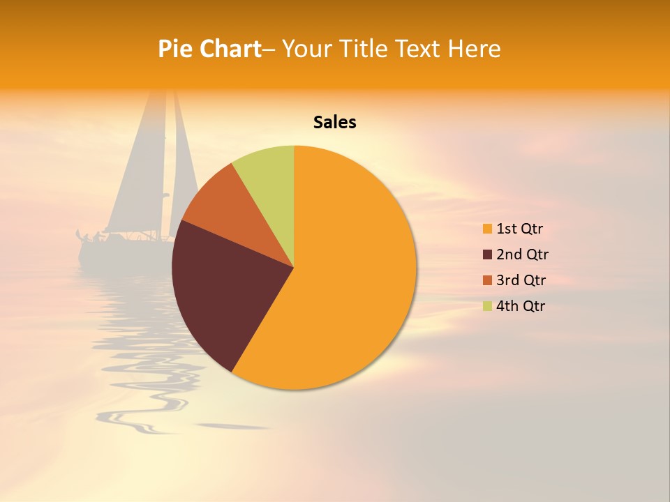 Sailboat Against A Beautiful Sunset PowerPoint Template