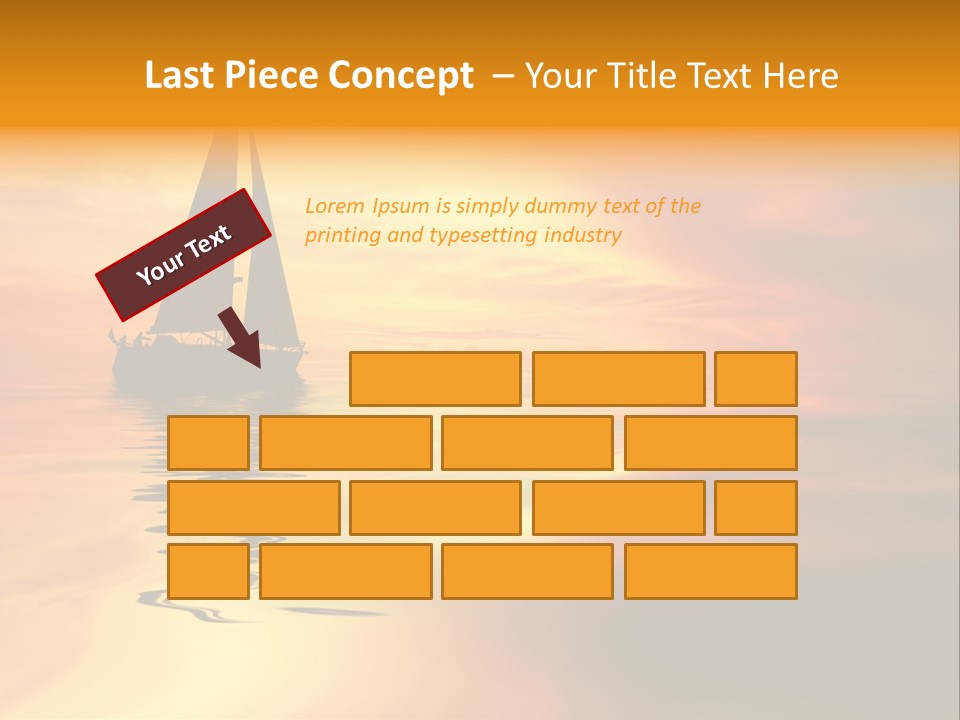 Sailboat Against A Beautiful Sunset PowerPoint Template