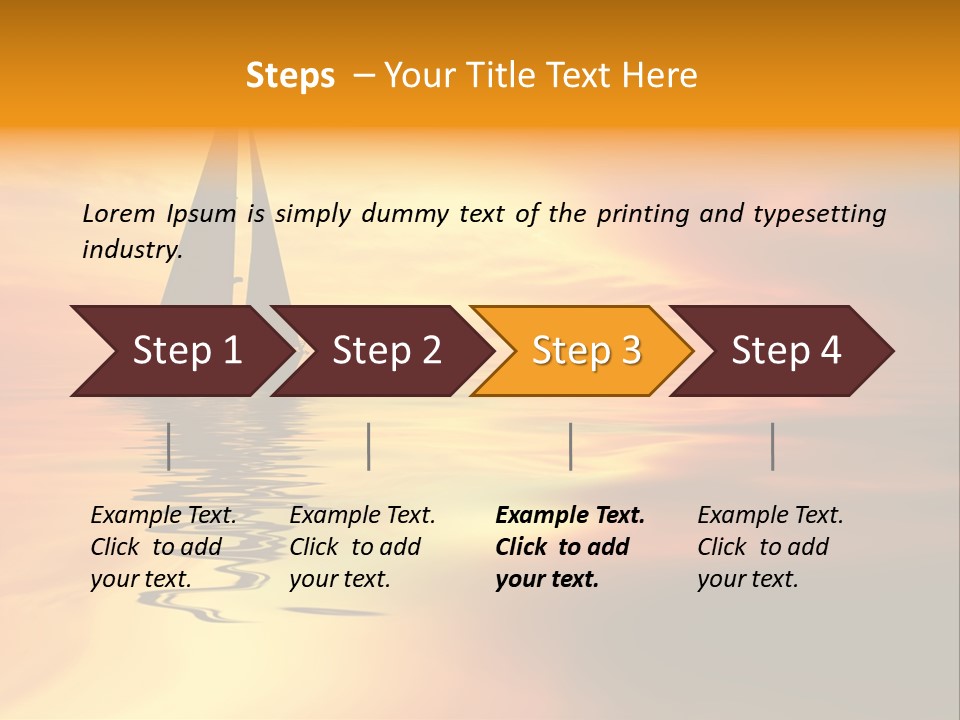 Sailboat Against A Beautiful Sunset PowerPoint Template