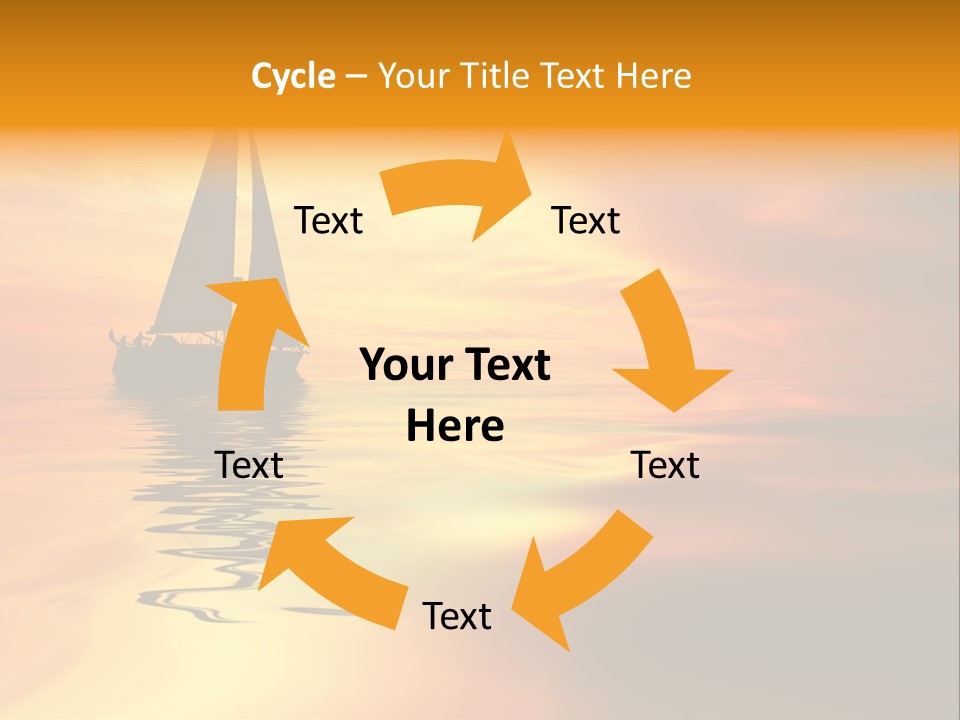 Sailboat Against A Beautiful Sunset PowerPoint Template