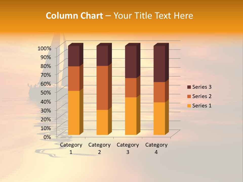 Sailboat Against A Beautiful Sunset PowerPoint Template