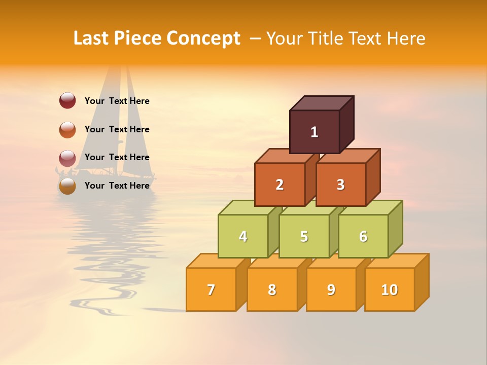 Sailboat Against A Beautiful Sunset PowerPoint Template