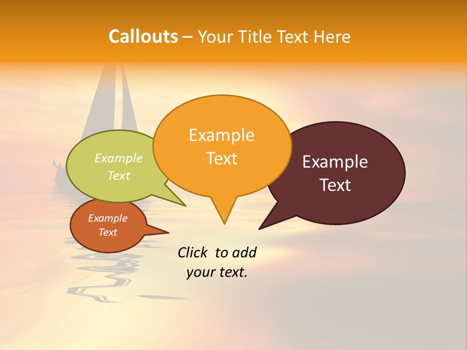 Sailboat Against A Beautiful Sunset PowerPoint Template