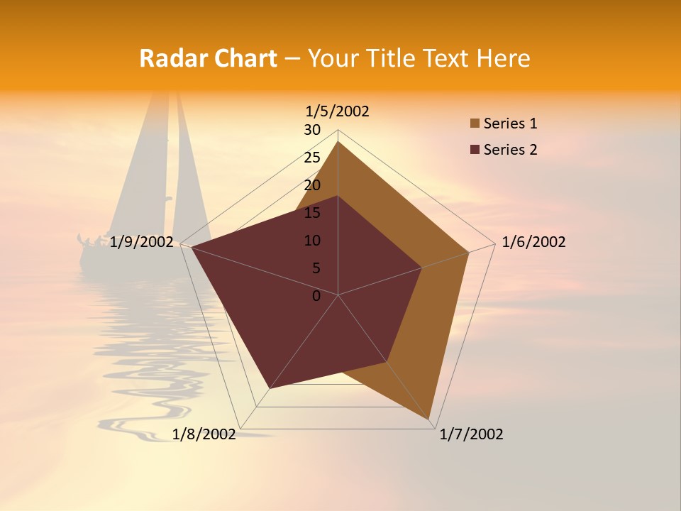 Sailboat Against A Beautiful Sunset PowerPoint Template