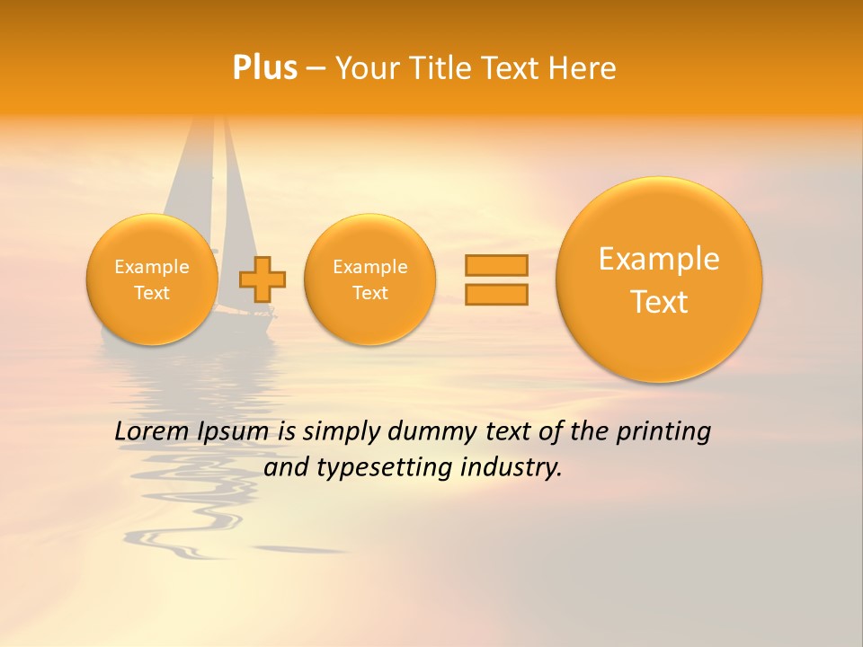 Sailboat Against A Beautiful Sunset PowerPoint Template