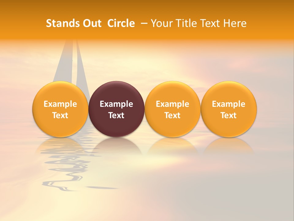 Sailboat Against A Beautiful Sunset PowerPoint Template