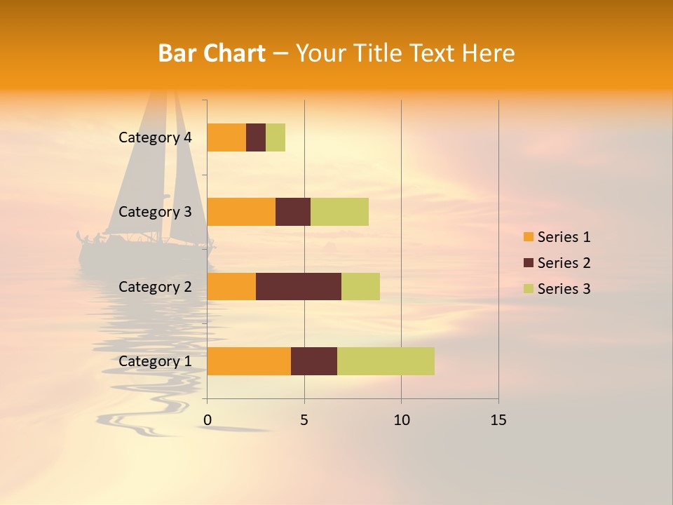 Sailboat Against A Beautiful Sunset PowerPoint Template