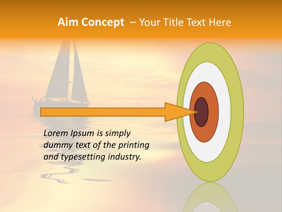 Sailboat Against A Beautiful Sunset PowerPoint Template