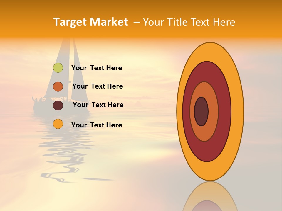 Sailboat Against A Beautiful Sunset PowerPoint Template