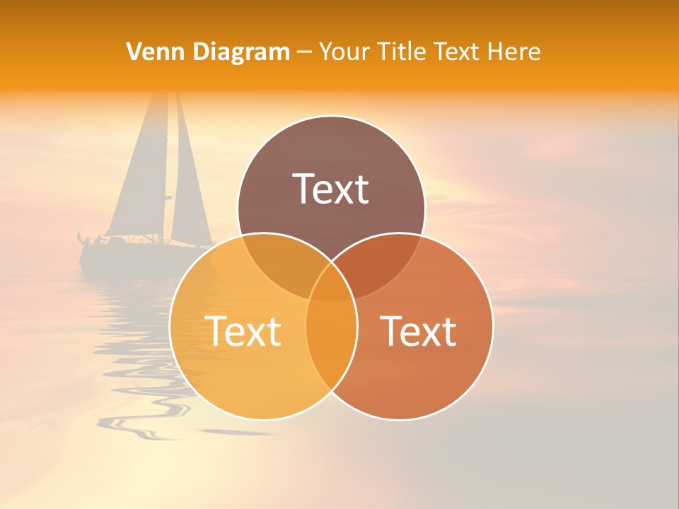 Sailboat Against A Beautiful Sunset PowerPoint Template