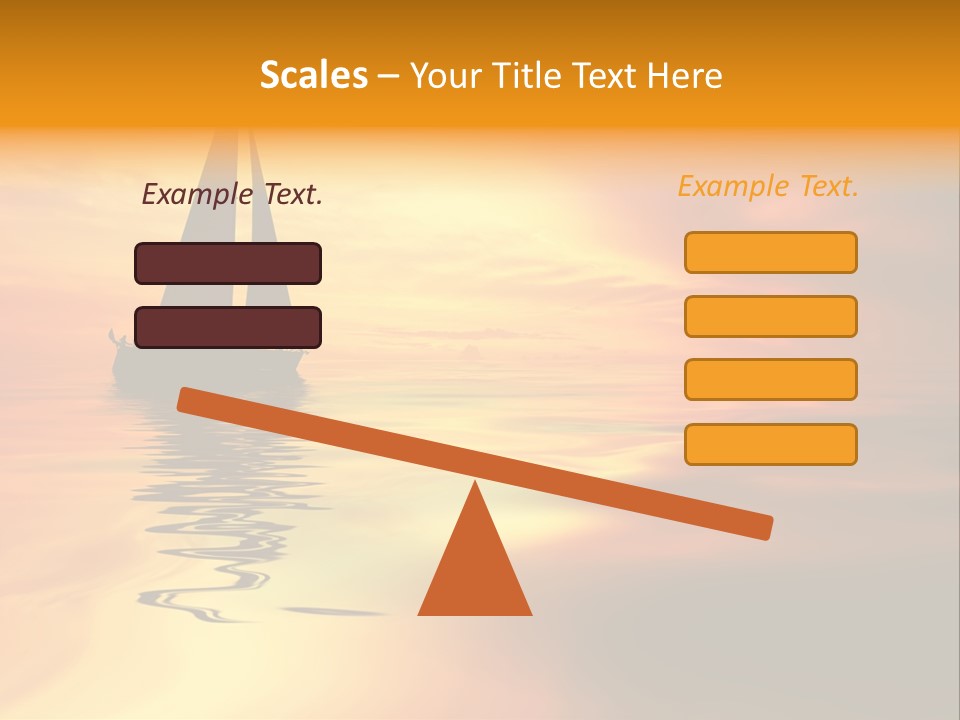 Sailboat Against A Beautiful Sunset PowerPoint Template