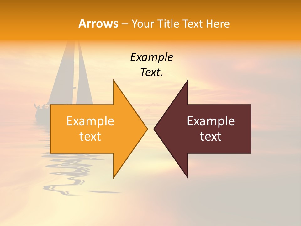 Sailboat Against A Beautiful Sunset PowerPoint Template