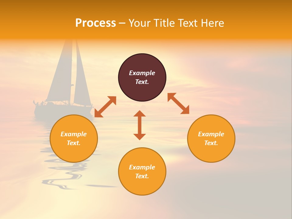 Sailboat Against A Beautiful Sunset PowerPoint Template