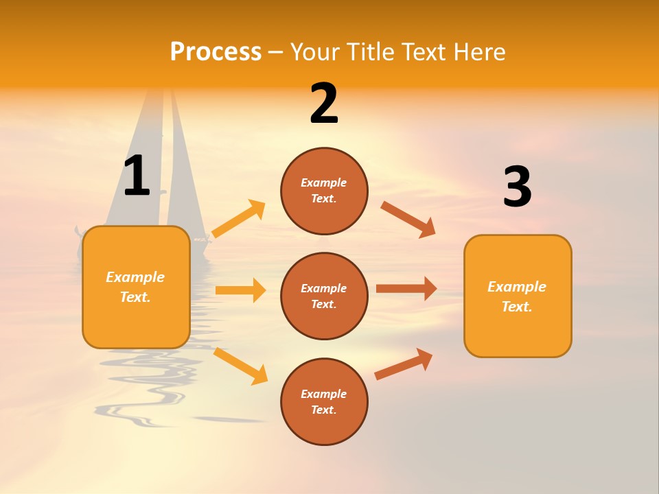 Sailboat Against A Beautiful Sunset PowerPoint Template