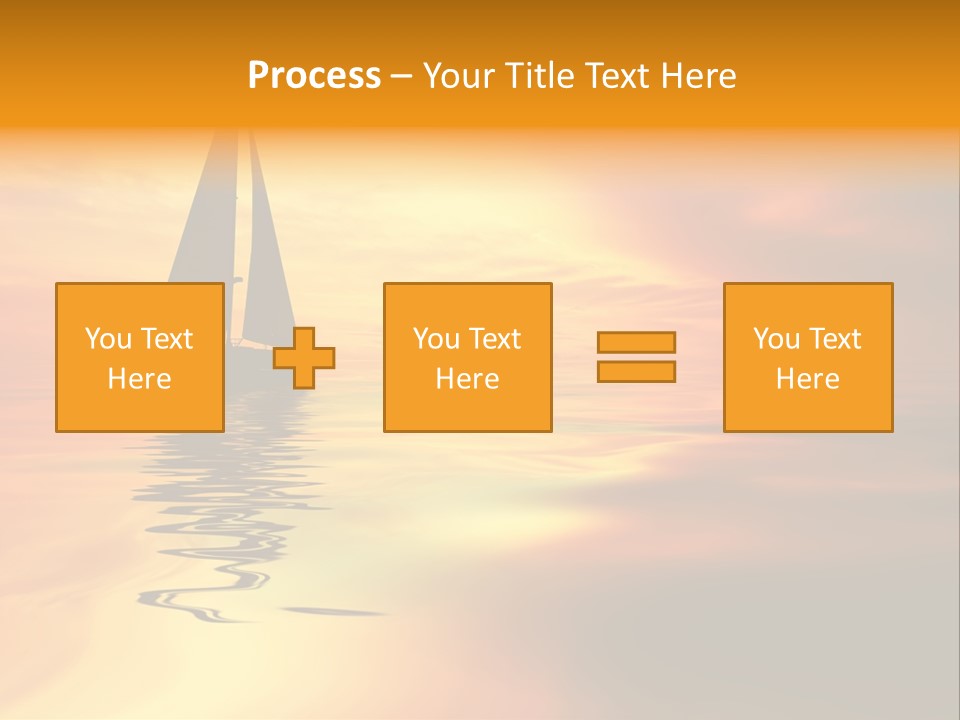 Sailboat Against A Beautiful Sunset PowerPoint Template