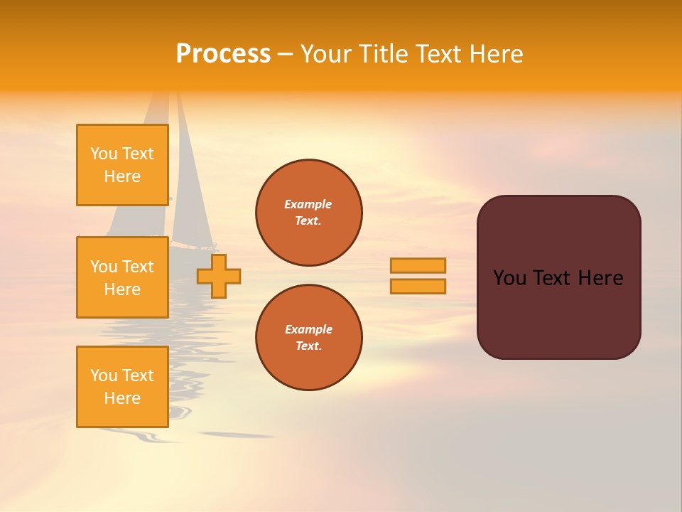 Sailboat Against A Beautiful Sunset PowerPoint Template