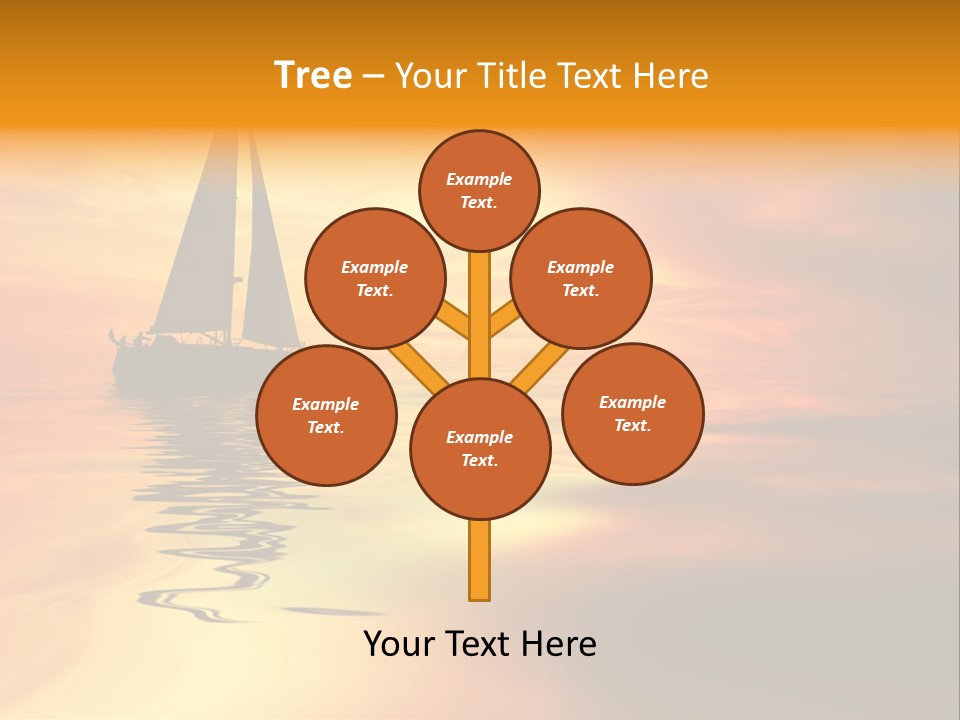 Sailboat Against A Beautiful Sunset PowerPoint Template
