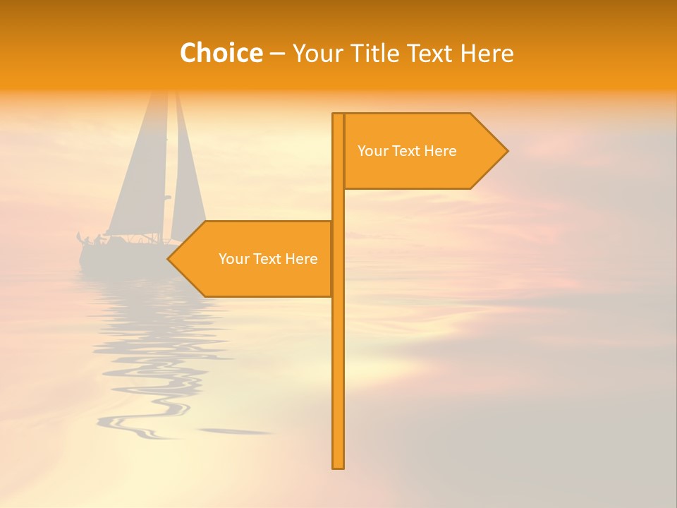 Sailboat Against A Beautiful Sunset PowerPoint Template