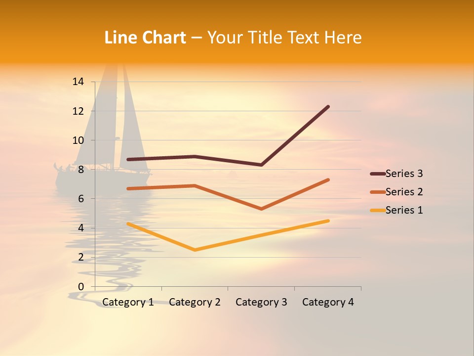 Sailboat Against A Beautiful Sunset PowerPoint Template