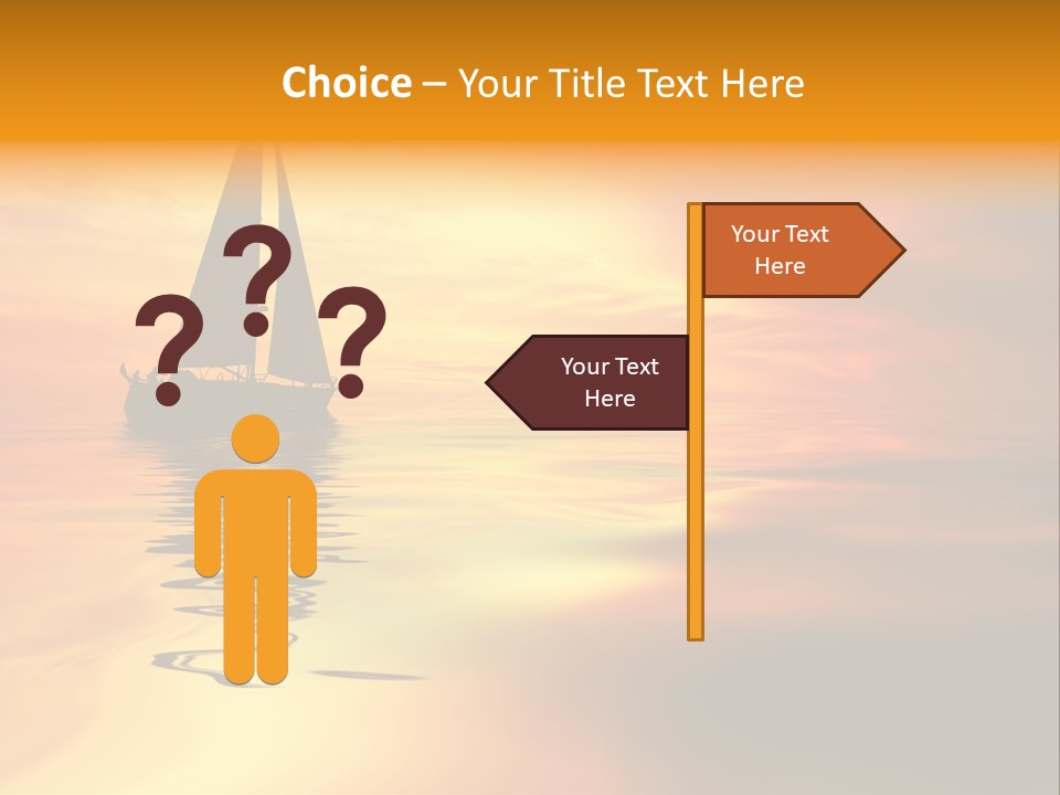 Sailboat Against A Beautiful Sunset PowerPoint Template