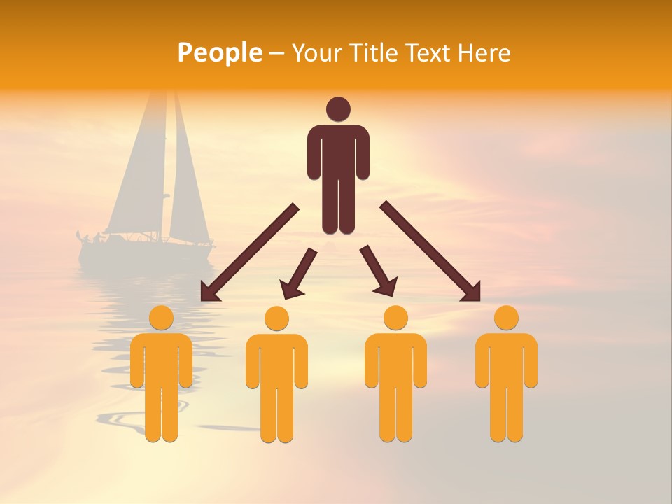 Sailboat Against A Beautiful Sunset PowerPoint Template