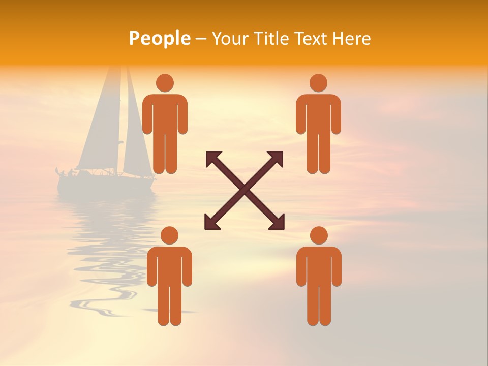 Sailboat Against A Beautiful Sunset PowerPoint Template