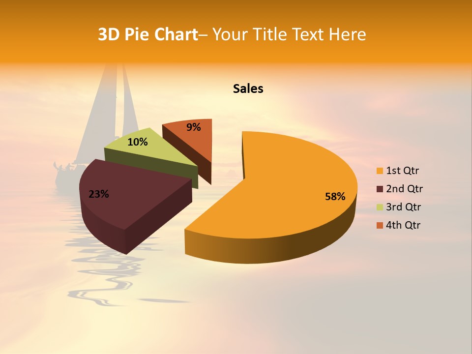Sailboat Against A Beautiful Sunset PowerPoint Template