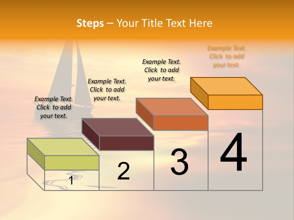Sailboat Against A Beautiful Sunset PowerPoint Template