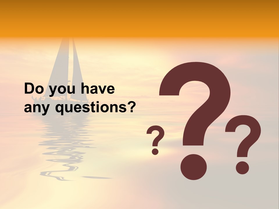 Sailboat Against A Beautiful Sunset PowerPoint Template