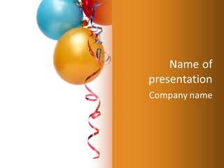 Colorful Balloons On A White Background PowerPoint Template