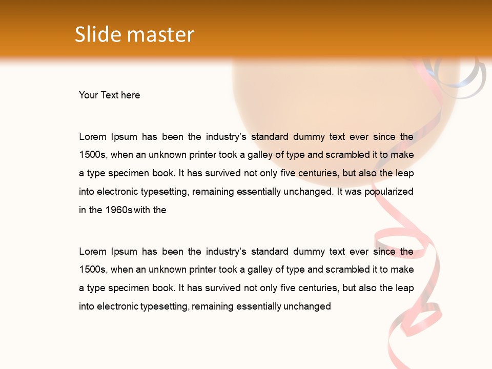 Colorful Balloons On A White Background PowerPoint Template