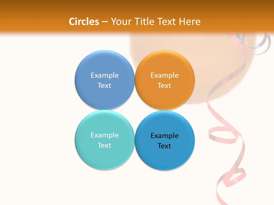 Colorful Balloons On A White Background PowerPoint Template