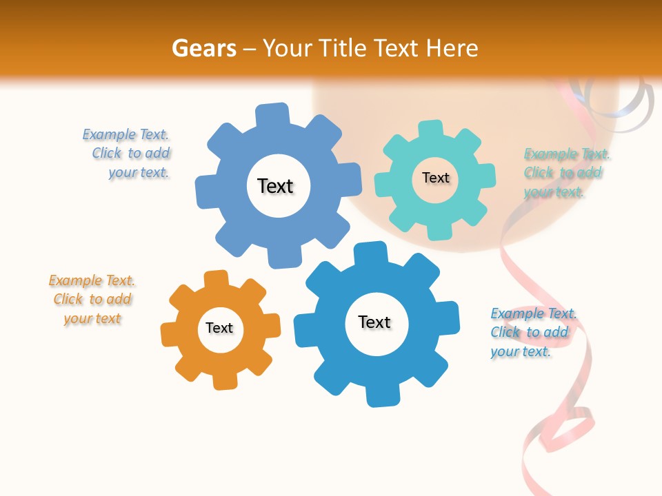 Colorful Balloons On A White Background PowerPoint Template