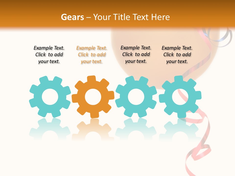 Colorful Balloons On A White Background PowerPoint Template