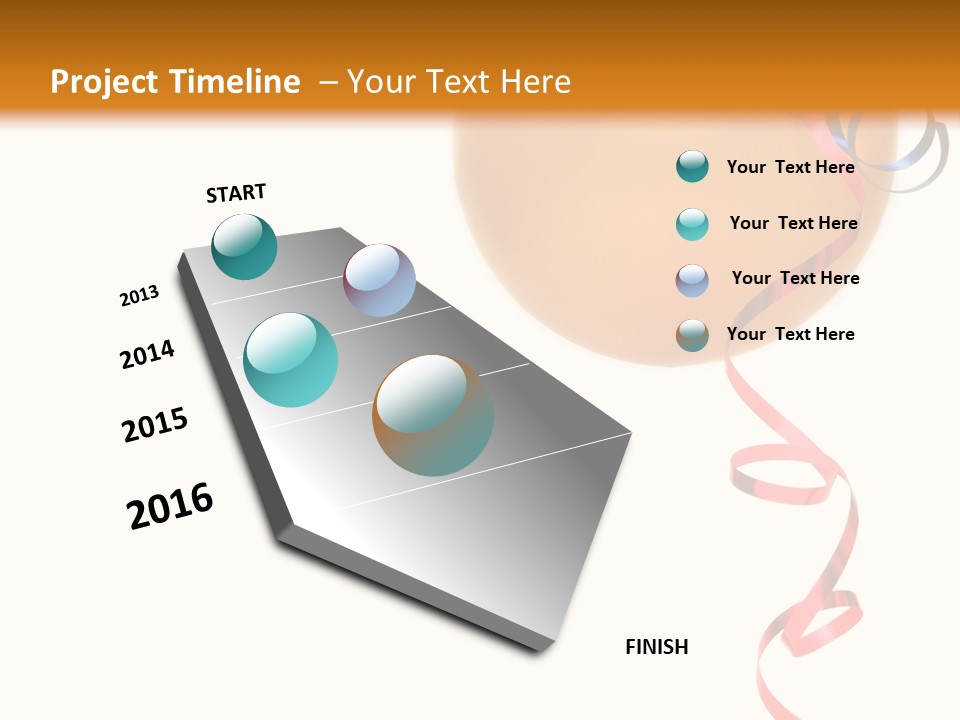 Colorful Balloons On A White Background PowerPoint Template