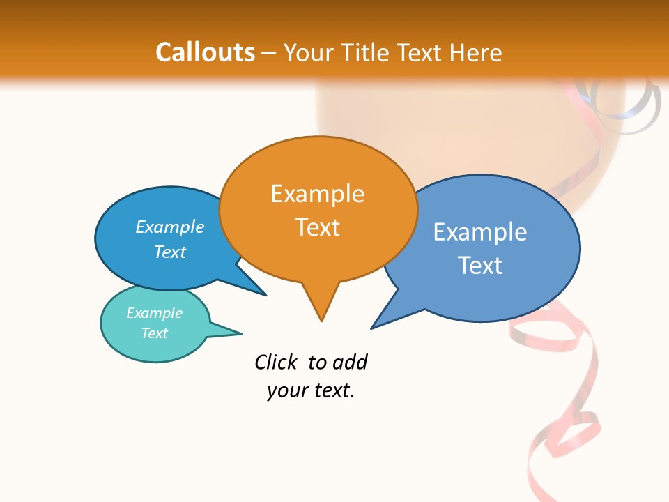 Colorful Balloons On A White Background PowerPoint Template