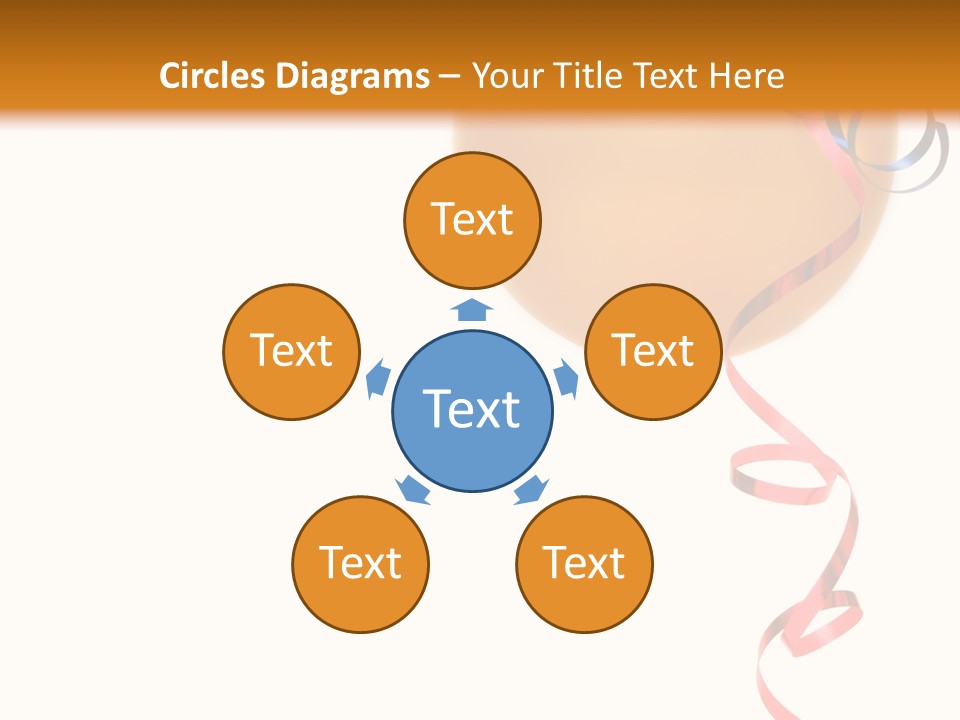 Colorful Balloons On A White Background PowerPoint Template